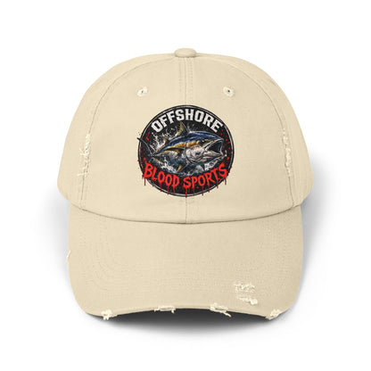 Tuna Fish- Offshore Blood Sports Distressed Baseball Cap