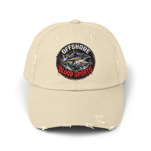 Tuna Fish- Offshore Blood Sports Distressed Baseball Cap