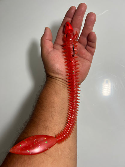 11" Jumbo Sandworm Jig - Soft Plastic Bait for Saltwater