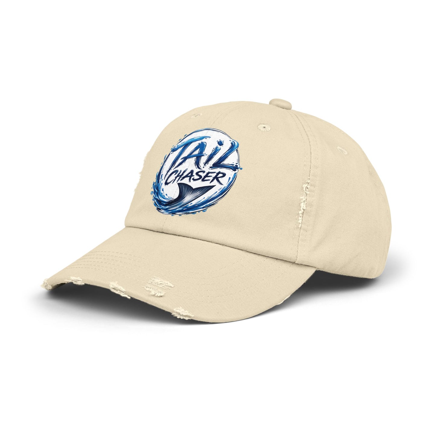 Tail Chaser™ Distressed Tan Baseball Cap