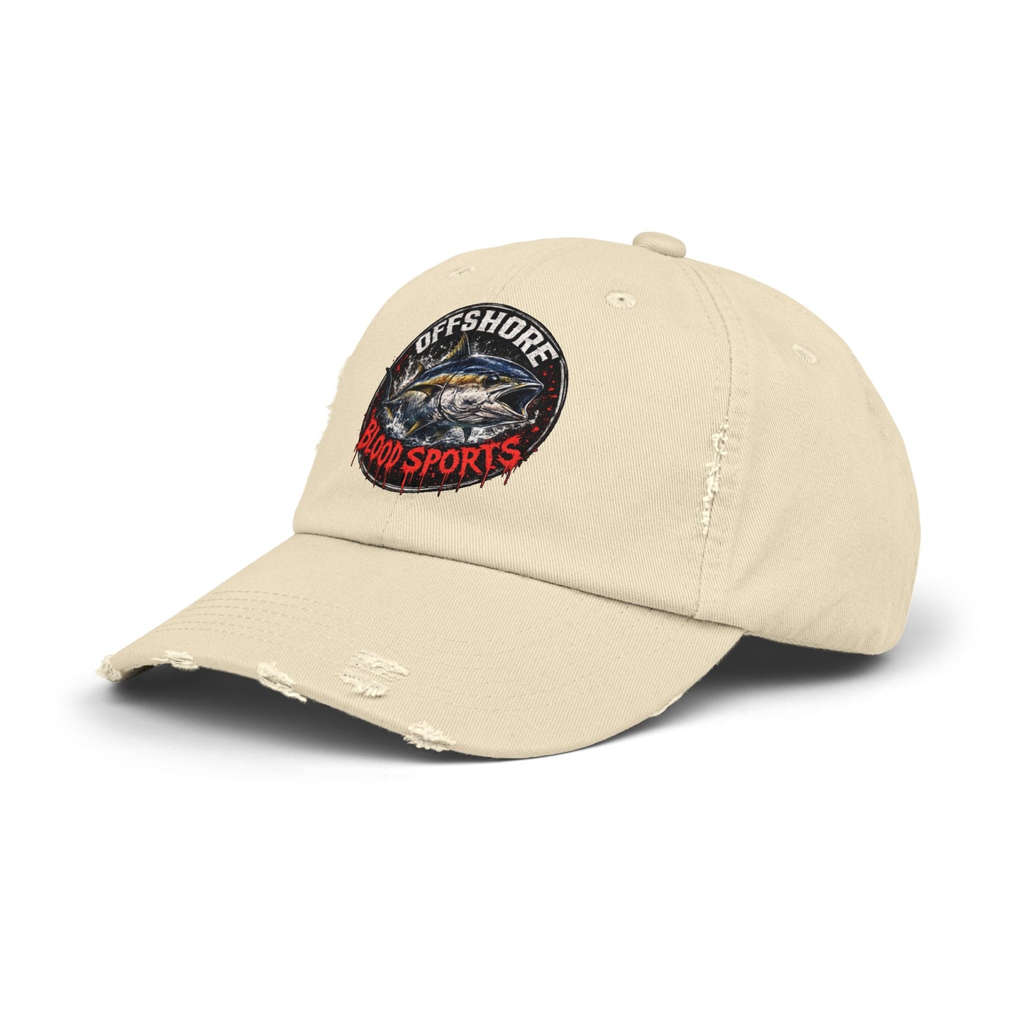 Tuna Fish- Offshore Blood Sports Distressed Baseball Cap