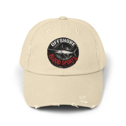Swordfish- Offshore Blood Sports Distressed Baseball Cap