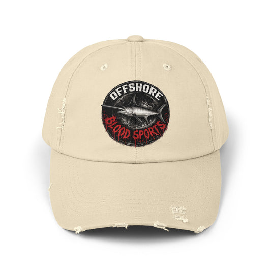 Swordfish- Offshore Blood Sports Distressed Baseball Cap