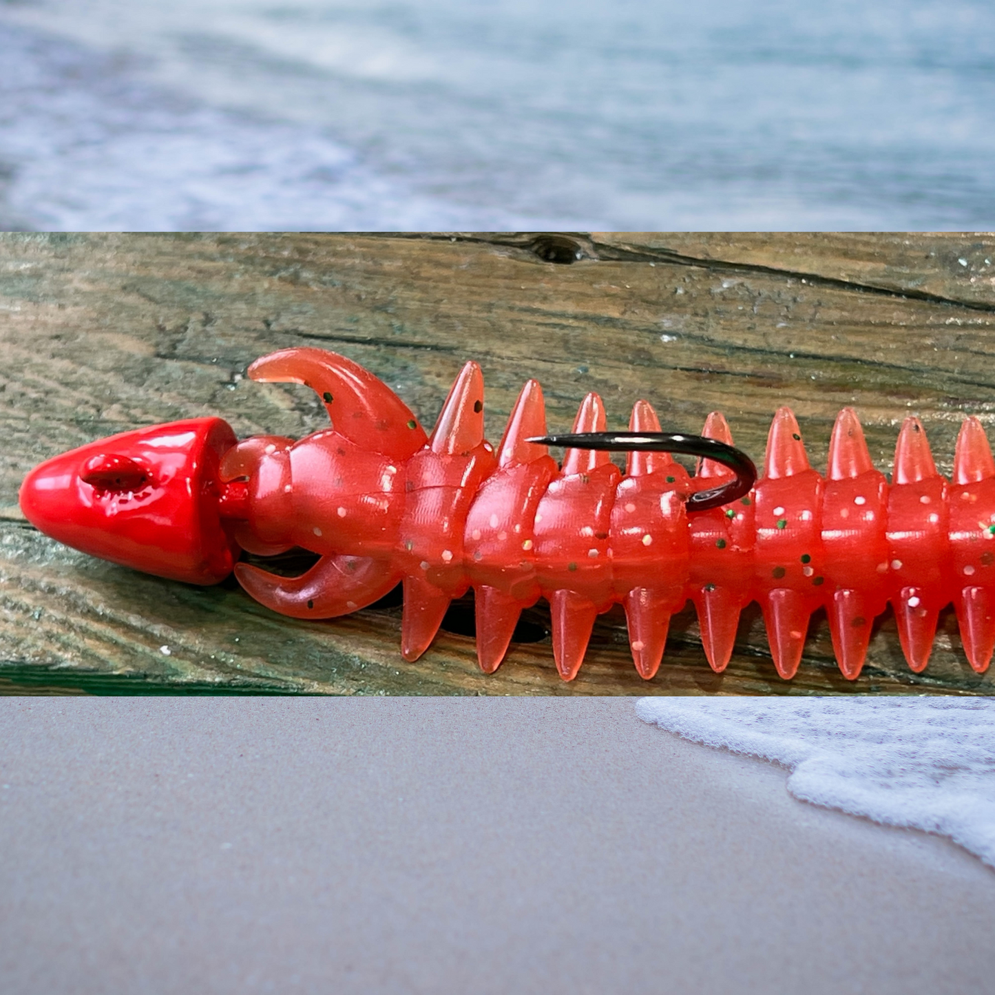 11" Jumbo Sandworm Jig - Soft Plastic Bait for Saltwater