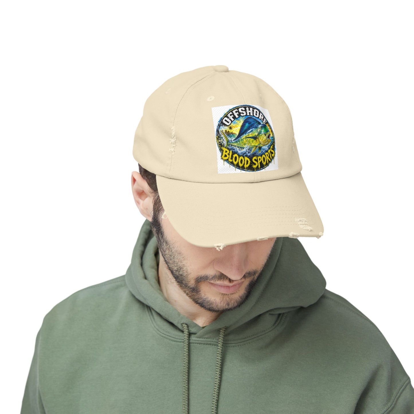 Mahi Mahi- Offshore Blood Sports Distressed Baseball Cap