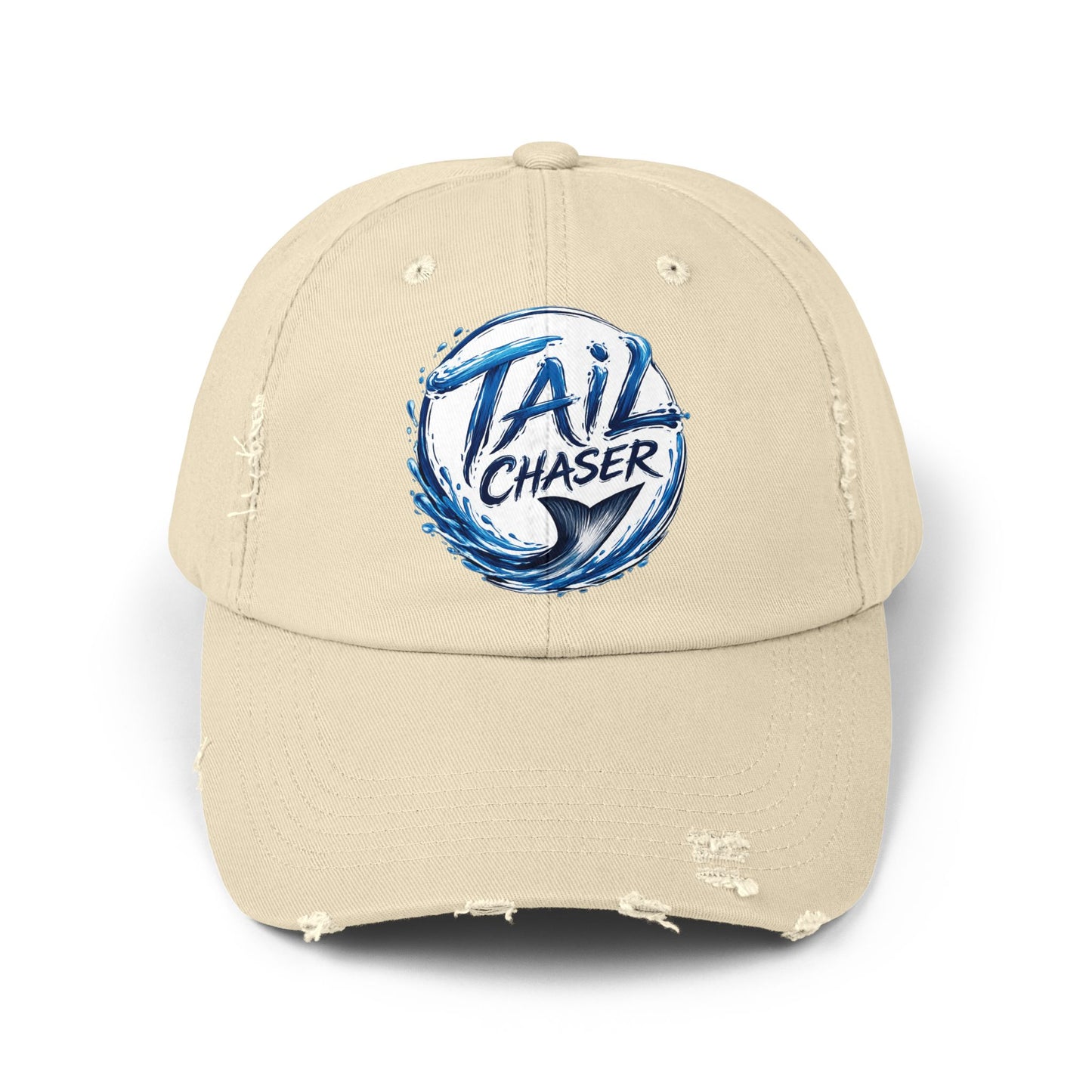 Tail Chaser™ Distressed Tan Baseball Cap
