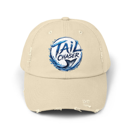 Tail Chaser™ Distressed Tan Baseball Cap