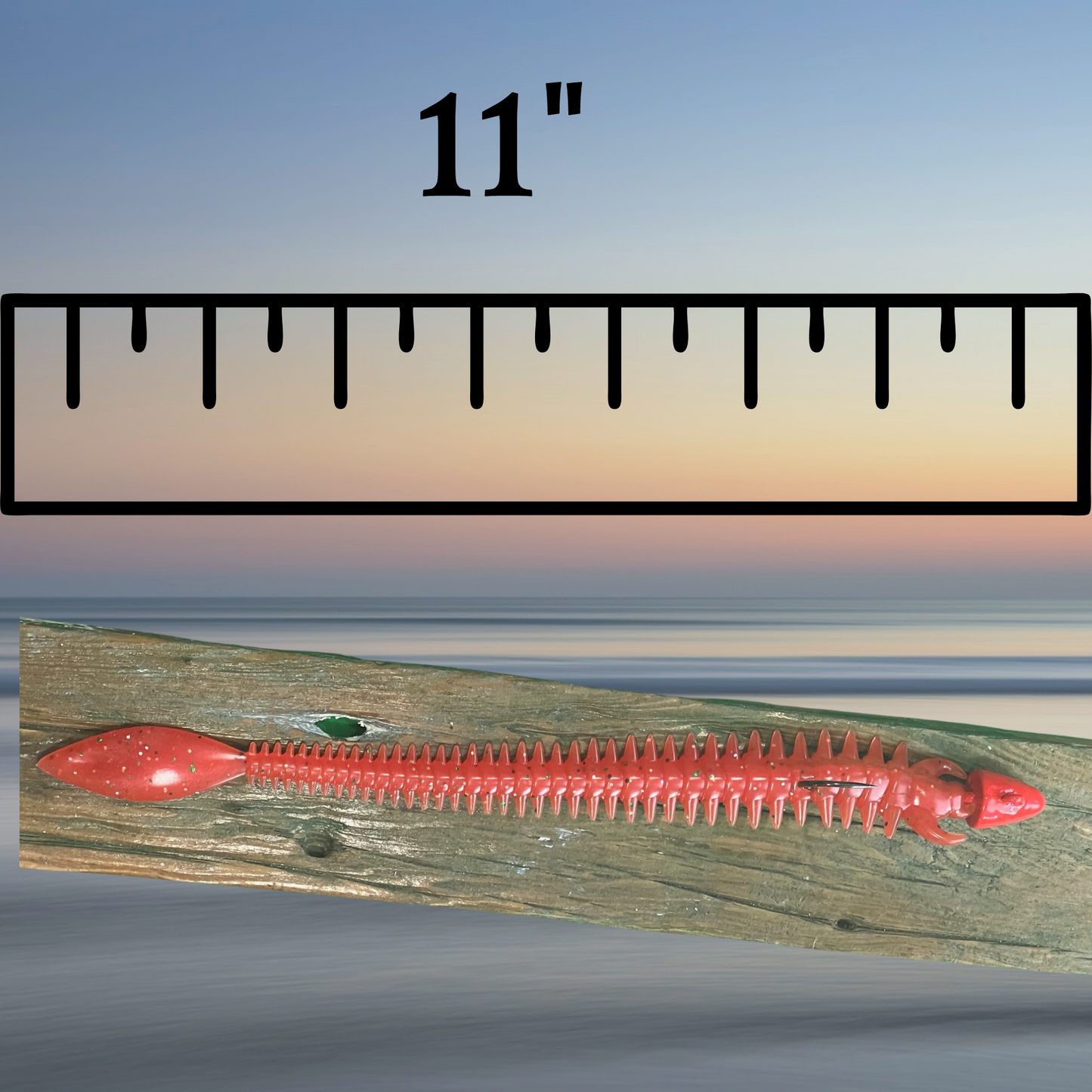 11" Jumbo Sandworm Jig - Soft Plastic Bait for Saltwater
