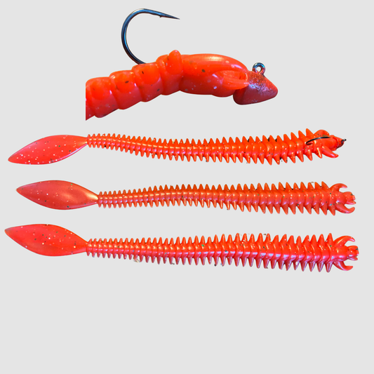 11" Jumbo Sandworm Jig - Soft Plastic Bait for Saltwater